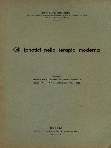Gli ipnotici nella terapia moderna - Estratto