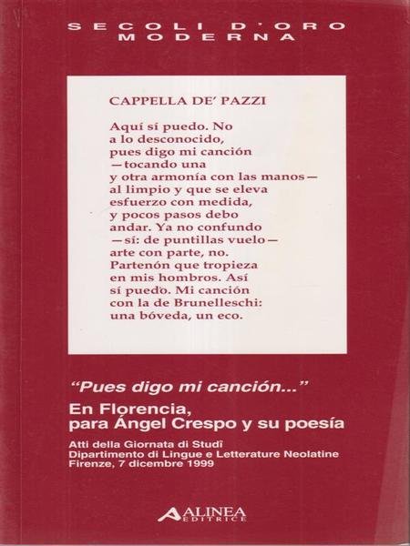 En Florencia, para Angel Crespo y su poesia