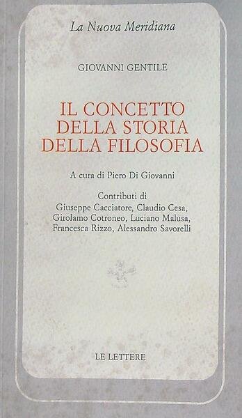 Il concetto della storia della filosofia