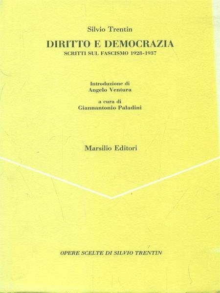Diritto e democrazia. Scritti sul fascismo 1928-1937