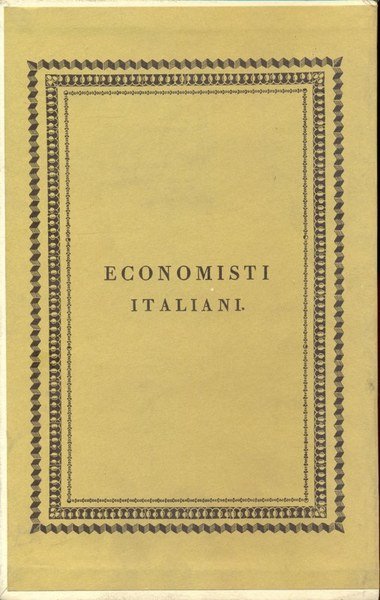 Economisti italiani - Tomo XXXIII Vasco