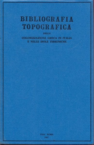 Bibliografia Topografica. Opere di carattere generale VI