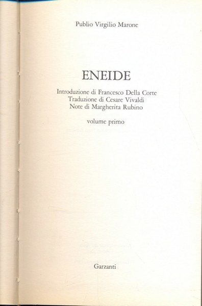 Eneide. 2 Volumi