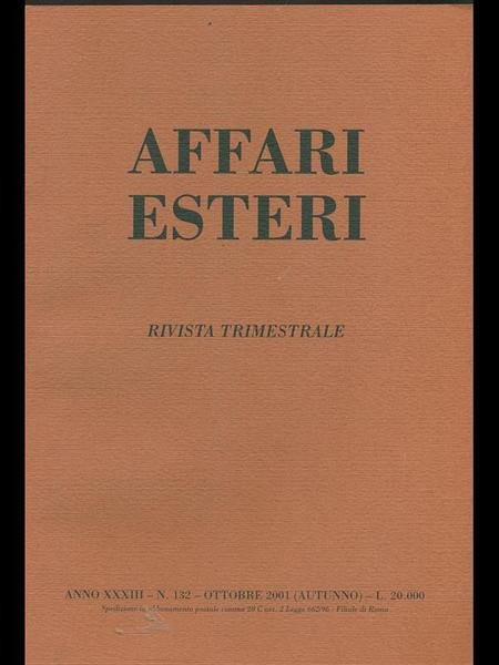 Affari esteri n. 132 - Ottobre 2001 | Immagine principale
