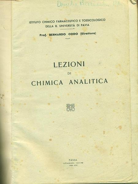 Lezioni di chimica analitica