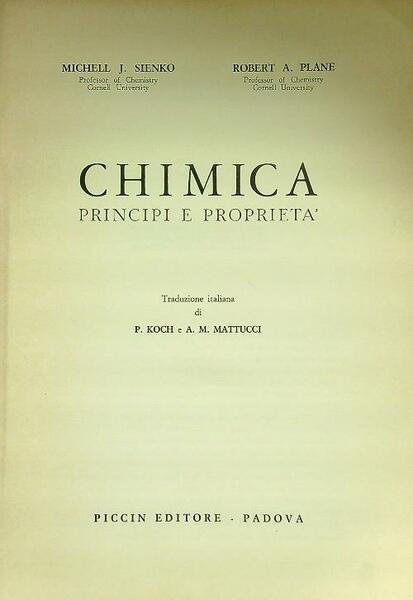 Chimica principi e proprieta'