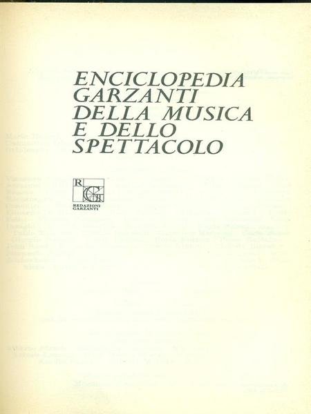Enciclopedia della Musica e dello Spettacolo