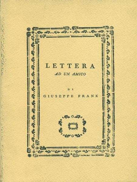 Lettera ad un amico