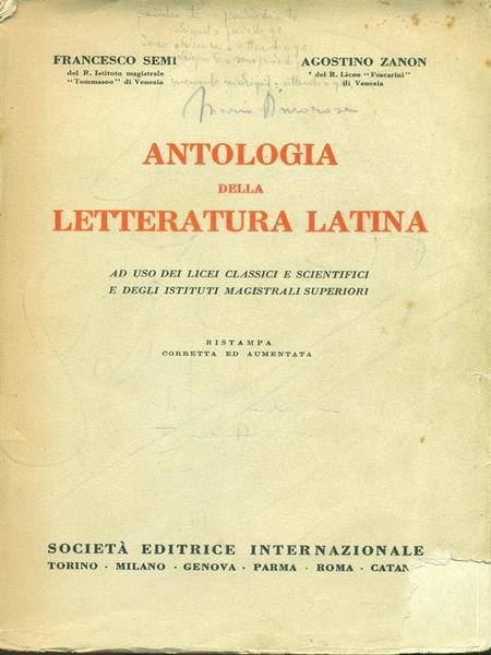 Antologia della letteratura latina