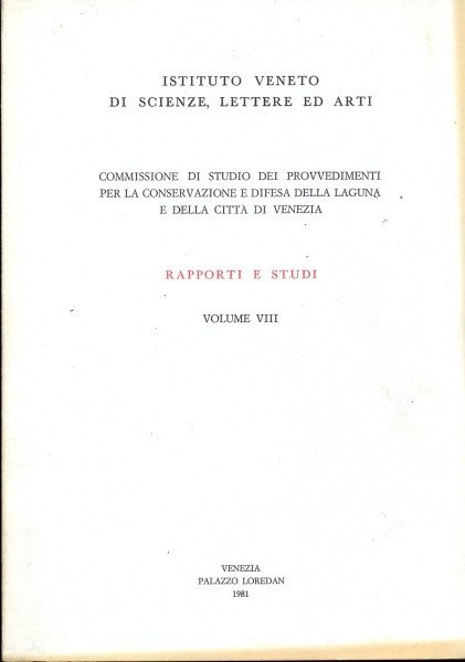 Rapporti e studi - Volume VIII | Immagine principale