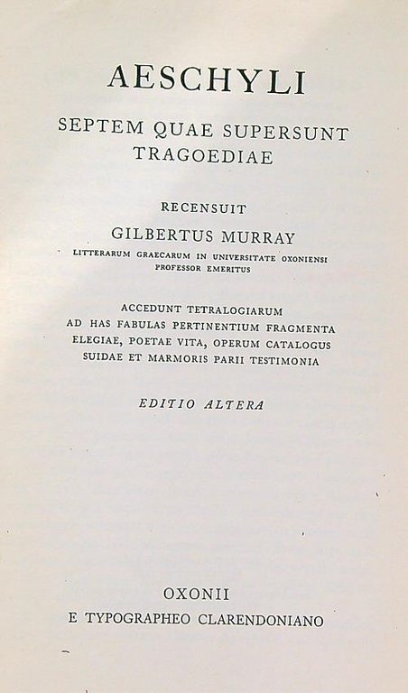 Aeschyli. Septem quae supersunt tragoediae | Immagine Gallery 2