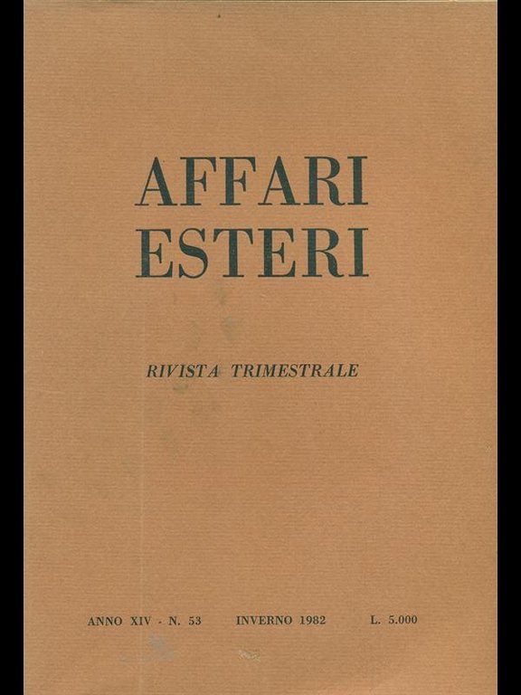 Affari esteri n. 53 - Inverno 1982 | Immagine Gallery 2