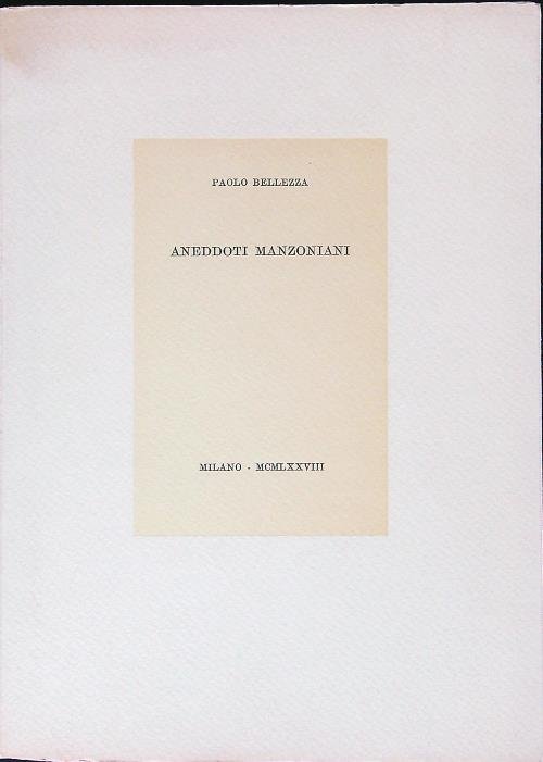 Aneddoti Manzoniani
