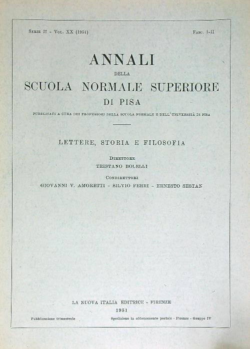 Annali della Scuola Normale Superiore di Pisa Serie II - …