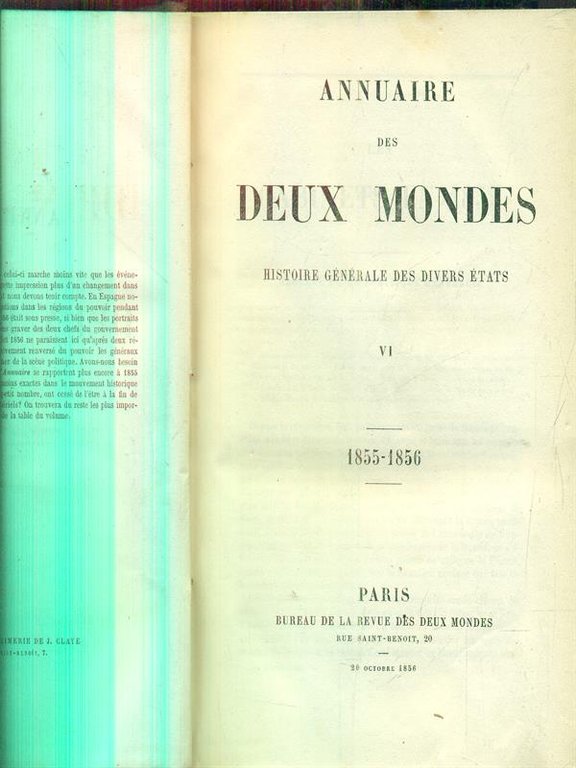 Annuaire des deux mondes 1855-1856