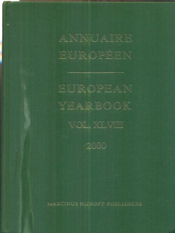 Annuaire Europeen. European Yearbook Vol XLVIII / 2000