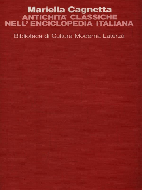 Antichita' classiche nell'Enciclopedia Italiana | Immagine principale