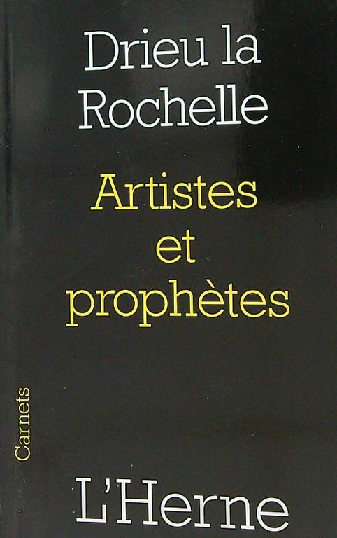 Artistes et prophetes
