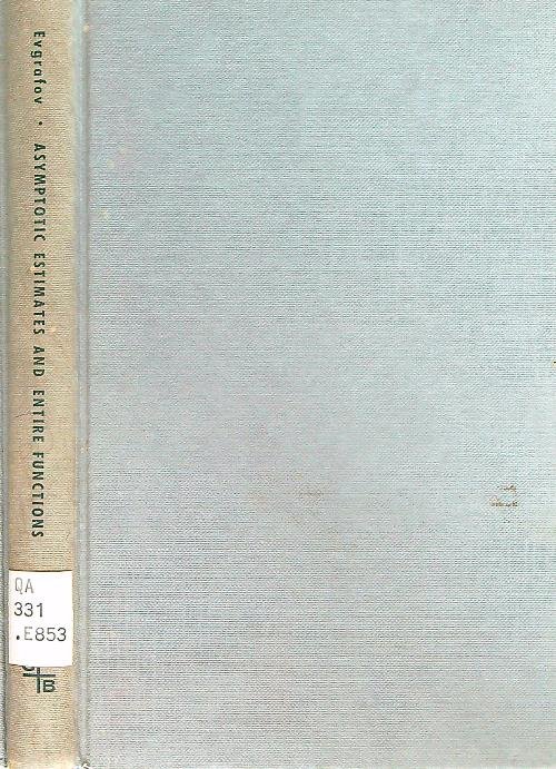 Asymptotic Estimates and Entire Functions | Immagine principale