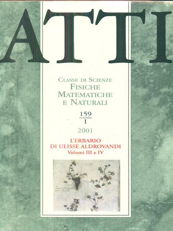 Atti - classe di scienze fisiche matematiche e naturali 159/I …