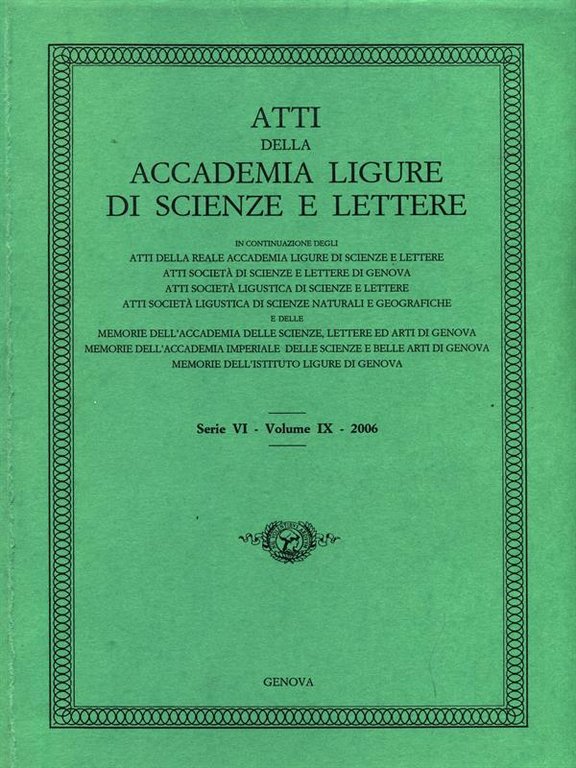 Atti della Accademia Ligure di Scienze e Lettere - Serie …