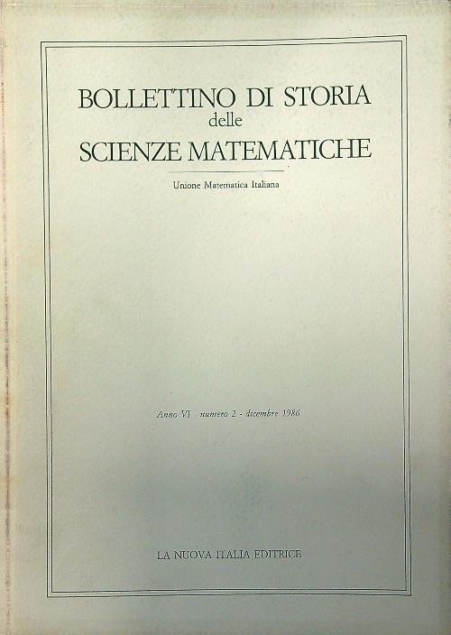 Bollettino di storia delle scienze matematiche