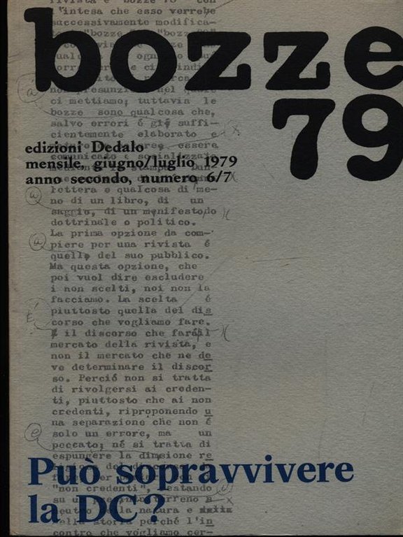 Bozze 79 n. 6-7/giugno-luglio 1979