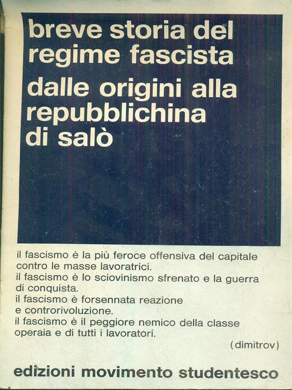 Breve storia del regime fascista dalle origini alla repubblichina di …