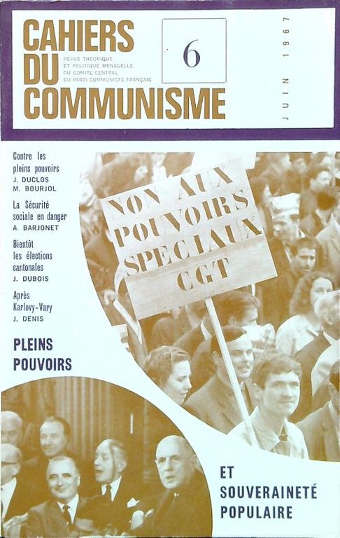 Cahiers du communisme N. 6/Juin 1967