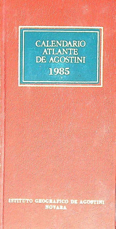 Calendario atlante De Agostini 1985