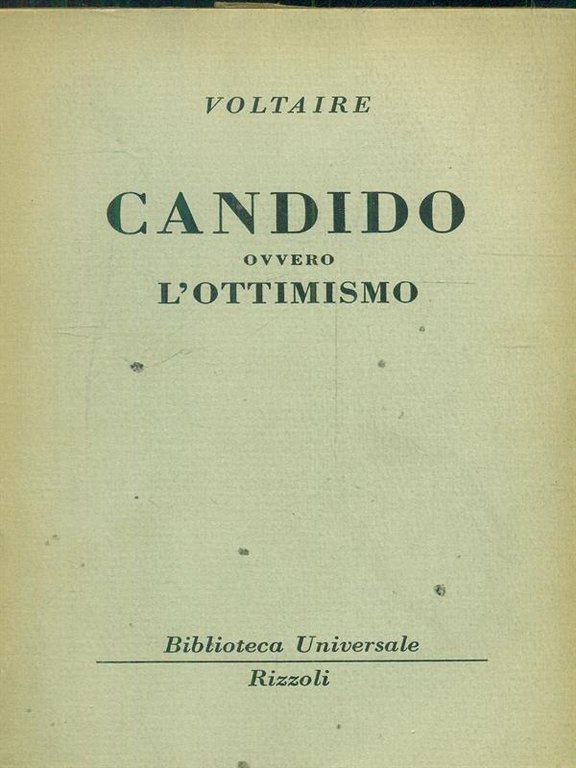 Candido, ovvero l'ottimismo