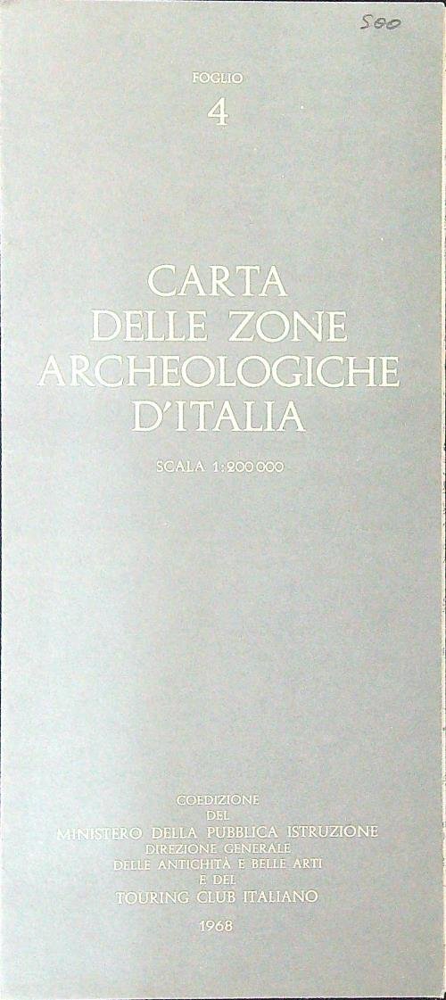 Carta delle zone archeologiche d'Italia Scala 1:200 000 | Immagine principale