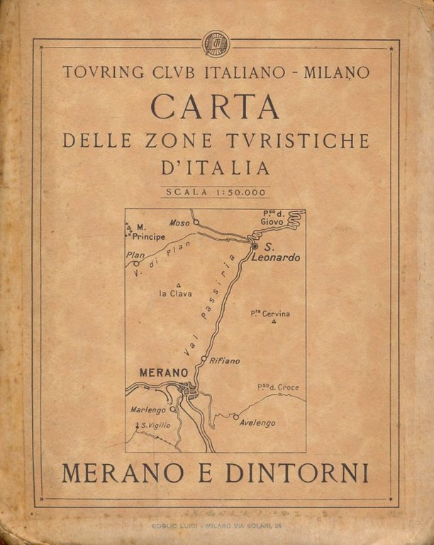 Carta delle zone turistiche d'Italia. Merano e dintorni
