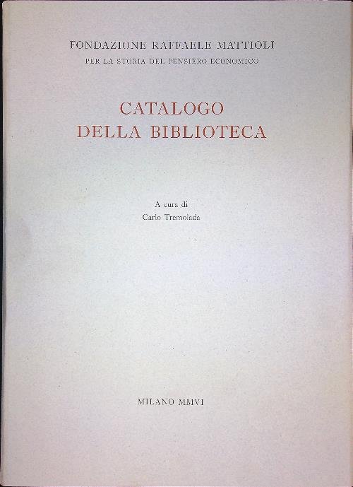 Catalogo della biblioteca