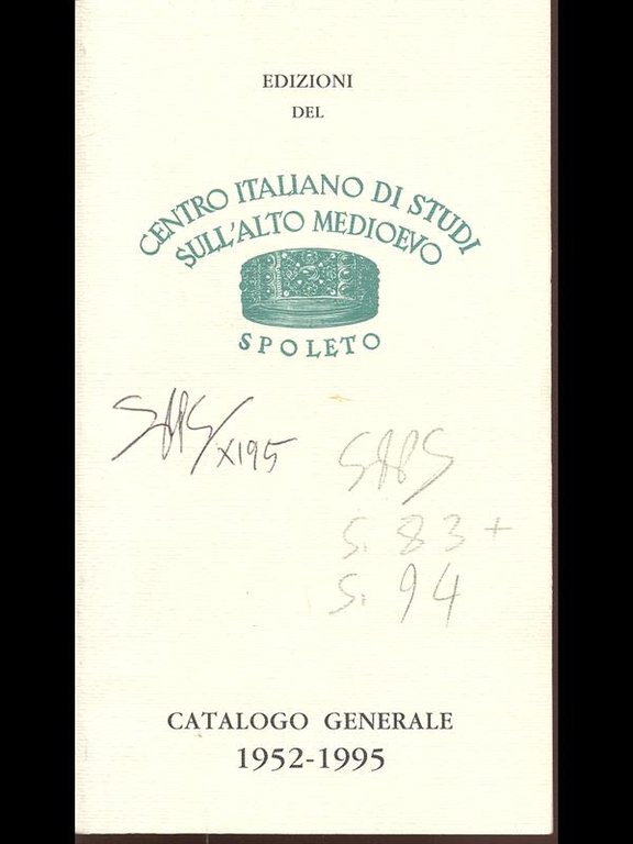Catalogo Generale 1952 - 1995