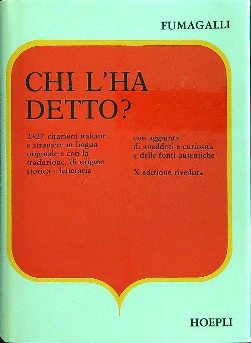 Chi l'ha detto?