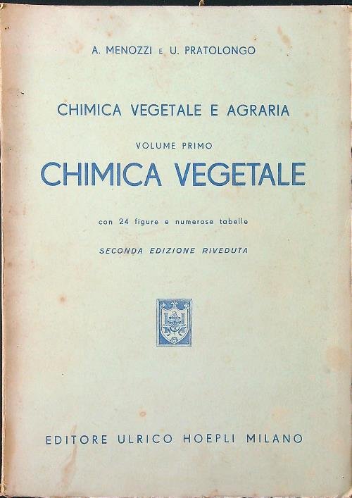 Chimica vegetale e agraria vol. 1: chimica vegetale