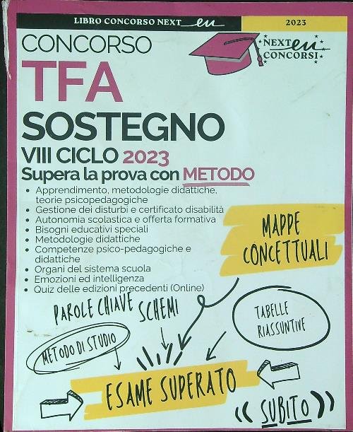 Concorso TFA sostegno VIII ciclo 2023