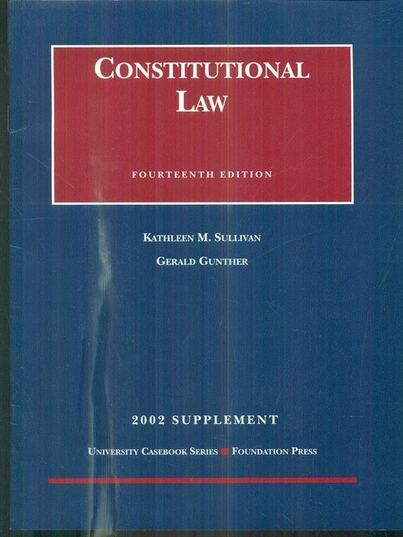 Constitutional Law. 2002 Supplement