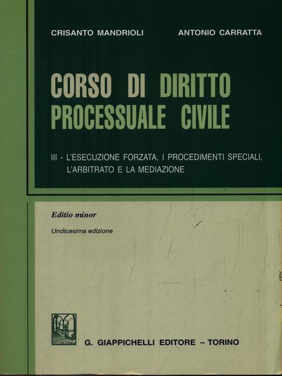 Corso di diritto processuale civile III