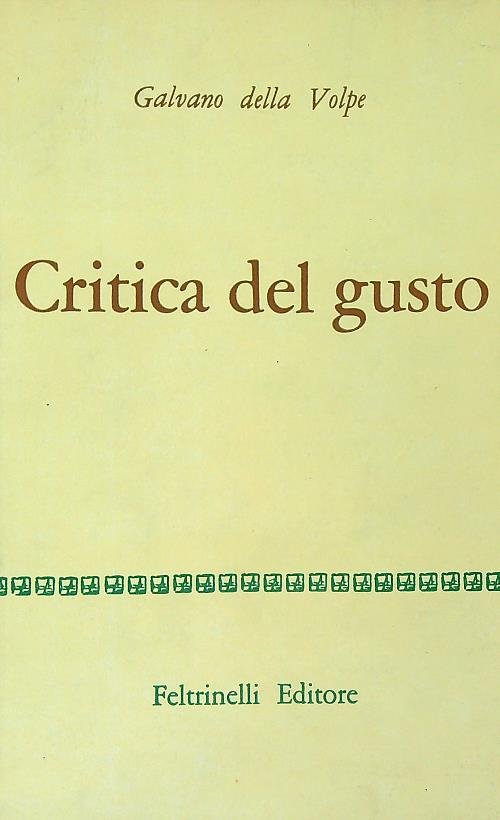 Critica del gusto