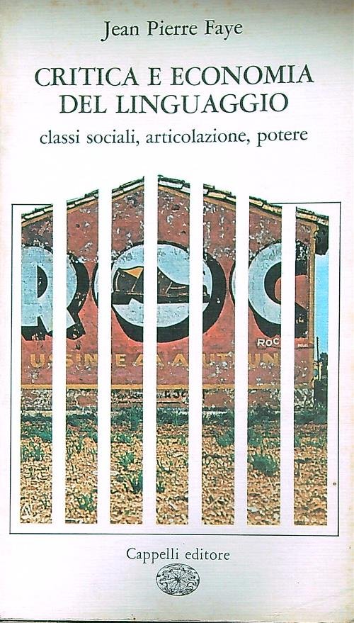 Critica e economia del linguaggio