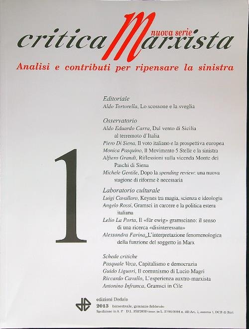 Critica Marxista n. 1 - Gen/feb 2013