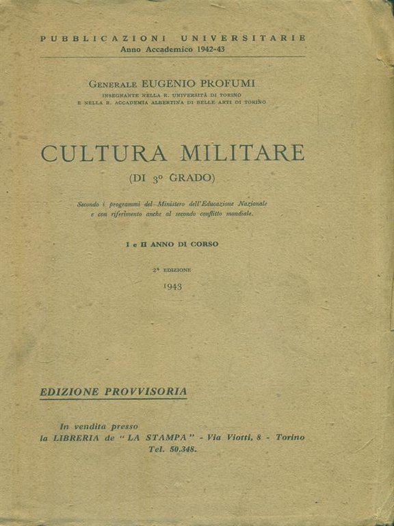 Cultura militare (di 3o grado)