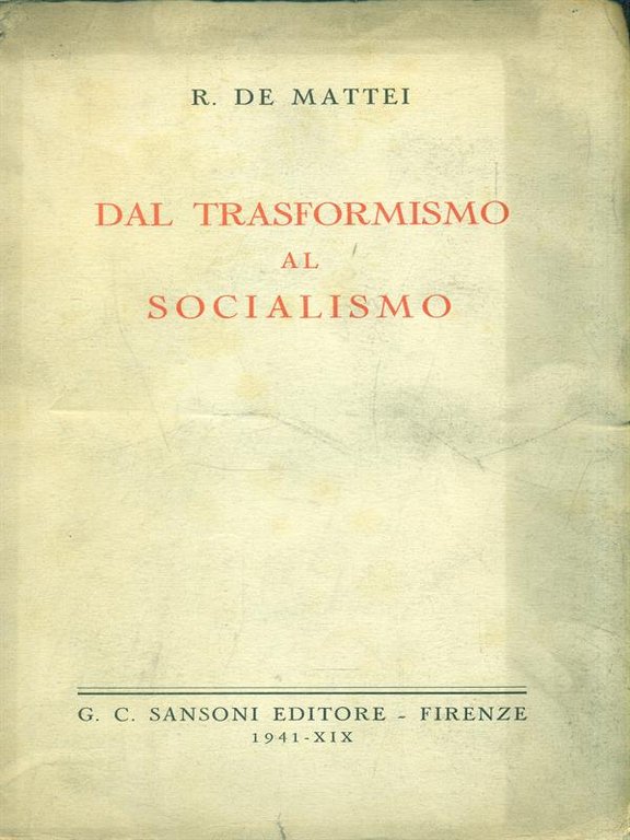 Dal trasformismo al socialismo