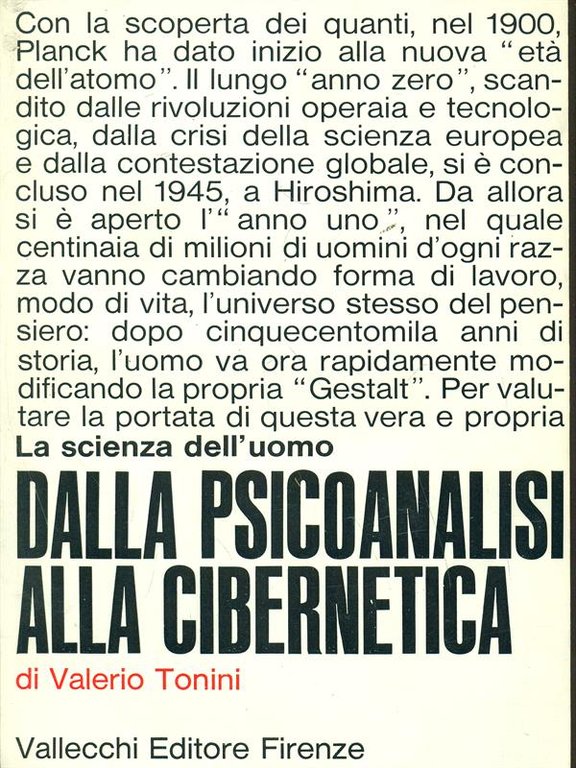 La scienza dell'uomo dalla psicoanalisi alla cibernetica