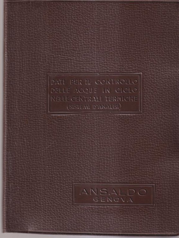 Dati per il controllo delle acque in ciclo nelle centrali …