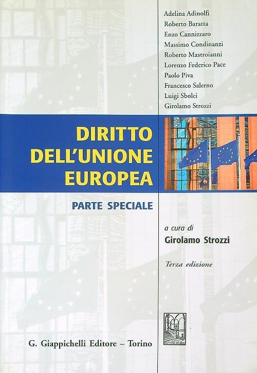 Diritto dell'Unione Europea. Parte speciale