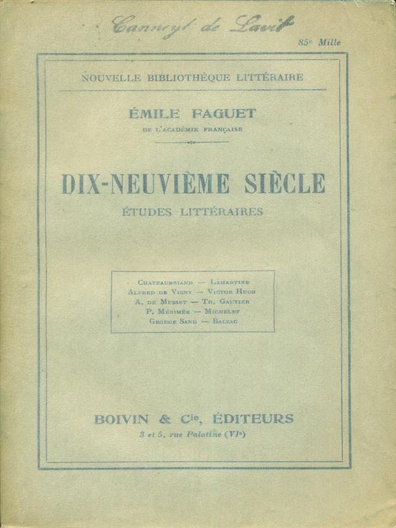 Dix-neuvieme siecle