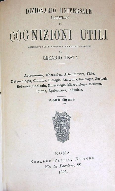 Dizionario universale illustrato di cognizioni utili